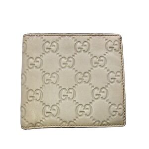 Gucci Guccissima Leather Bifold Wallet Beige Monogram 146223-0416 Mens